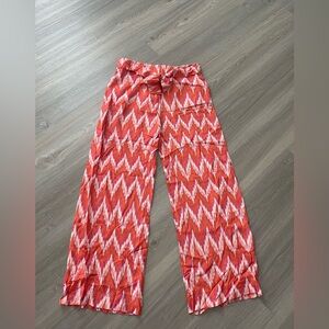 Vilagallo Pink and White Patterned Pants size 42